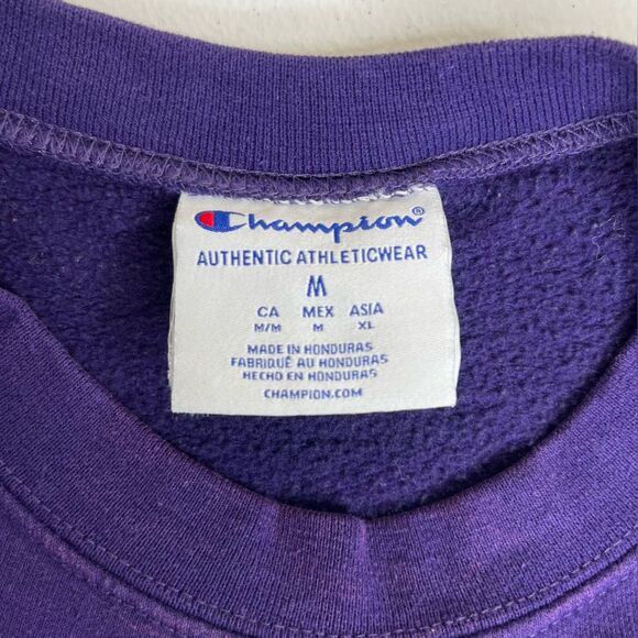 Vintage Champion University of Montevallo Purple Gold Sweatshirt Unisex Medium - Picture 7 of 10